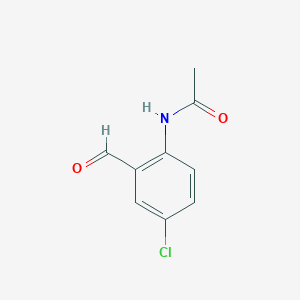 molecular formula C9H8ClNO2 B13167475 N-(4-chloro-2-formylphenyl)acetamide 