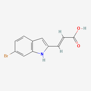 molecular formula C11H8BrNO2 B13167516 (2E)-3-(6-bromo-1H-indol-2-yl)acrylic acid 