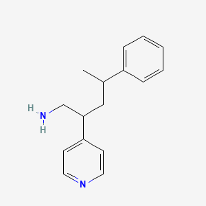 molecular formula C16H20N2 B13167520 4-Phenyl-2-(pyridin-4-yl)pentan-1-amine CAS No. 1306605-43-5