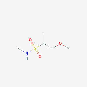 molecular formula C5H13NO3S B13167534 1-Methoxy-N-methylpropane-2-sulfonamide 