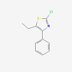 molecular formula C11H10ClNS B13167547 2-Chloro-5-ethyl-4-phenyl-1,3-thiazole 