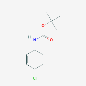 molecular formula C11H18ClNO2 B13167550 tert-butyl N-(4-chlorocyclohex-2-en-1-yl)carbamate 