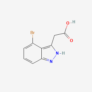 molecular formula C9H7BrN2O2 B13167555 2-(4-bromo-2H-indazol-3-yl)acetic acid CAS No. 1306603-77-9