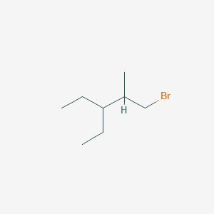 molecular formula C8H17Br B13167605 1-Bromo-3-ethyl-2-methylpentane 