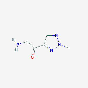 molecular formula C5H8N4O B13167614 2-Amino-1-(2-methyl-2H-1,2,3-triazol-4-yl)ethan-1-one 