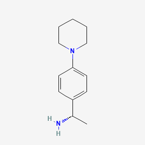 (1S)-1-(4-piperidin-1-ylphenyl)ethanamine