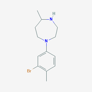 molecular formula C13H19BrN2 B13167679 1-(3-Bromo-4-methylphenyl)-5-methyl-1,4-diazepane 