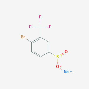 molecular formula C7H3BrF3NaO2S B13167707 Sodium 4-bromo-3-(trifluoromethyl)benzene-1-sulfinate 