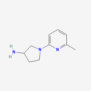 molecular formula C10H15N3 B13167747 1-(6-Methylpyridin-2-yl)pyrrolidin-3-amine 