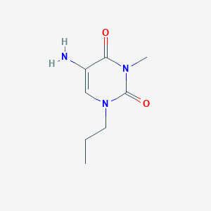 molecular formula C8H13N3O2 B13167756 5-Amino-3-methyl-1-propyl-1,2,3,4-tetrahydropyrimidine-2,4-dione 