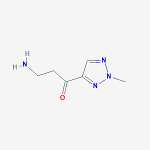 molecular formula C6H10N4O B13167761 3-Amino-1-(2-methyl-2H-1,2,3-triazol-4-yl)propan-1-one 