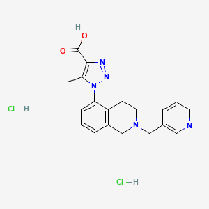 5-methyl-1-[2-(pyridin-3-ylmethyl)-1,2,3,4-tetrahydroisoquinolin-5-yl]-1H-1,2,3-triazole-4-carboxylic acid dihydrochloride