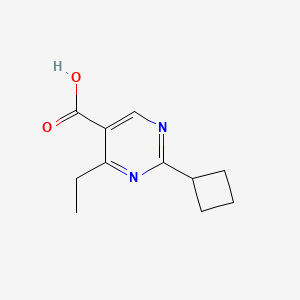 molecular formula C11H14N2O2 B13167791 2-Cyclobutyl-4-ethylpyrimidine-5-carboxylic acid 