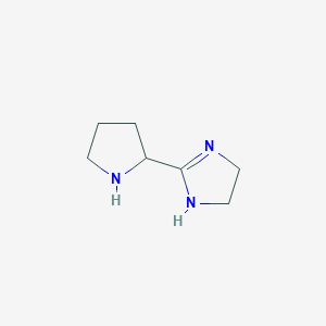 molecular formula C7H13N3 B13167794 2-(Pyrrolidin-2-yl)-4,5-dihydro-1H-imidazole 