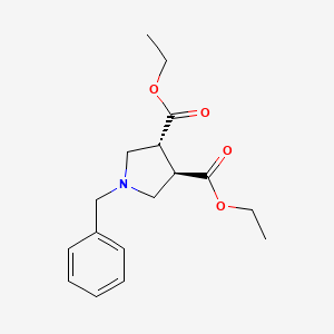 molecular formula C17H23NO4 B1316780 二乙基(3R,4R)-1-苄基吡咯烷-3,4-二羧酸酯 CAS No. 92486-65-2