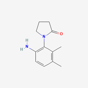 molecular formula C12H16N2O B13167801 1-(6-Amino-2,3-dimethylphenyl)pyrrolidin-2-one 