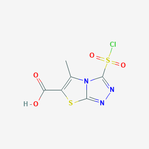 3-(Chlorosulfonyl)-5-methyl-[1,2,4]triazolo[3,4-b][1,3]thiazole-6-carboxylic acid