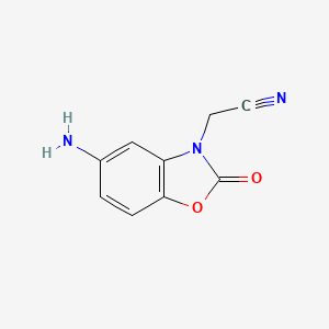 2-(5-Amino-2-oxo-2,3-dihydro-1,3-benzoxazol-3-YL)acetonitrile