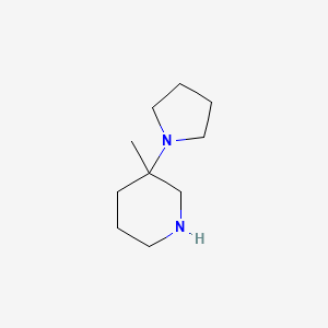 3-Methyl-3-(1-pyrrolidinyl)piperidine