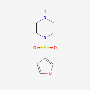 molecular formula C8H12N2O3S B13167872 1-(Furan-3-sulfonyl)piperazine 