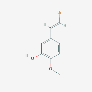 molecular formula C9H9BrO2 B13167894 5-[(E)-2-Bromoethenyl]-2-methoxyphenol 