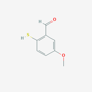 molecular formula C8H8O2S B13167895 2-Mercapto-5-methoxybenzaldehyde 