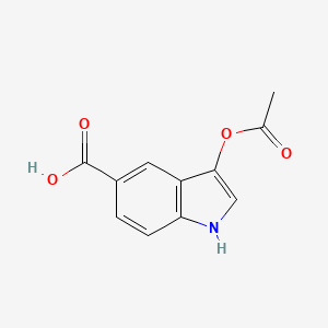 molecular formula C11H9NO4 B13167912 3-(acetyloxy)-1H-indole-5-carboxylic acid 