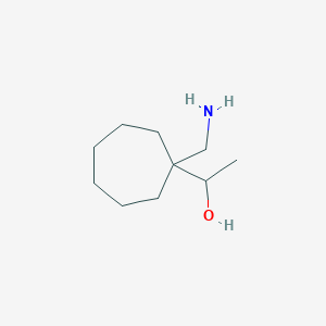 1-[1-(Aminomethyl)cycloheptyl]ethan-1-ol