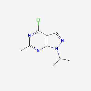 molecular formula C9H11ClN4 B13167960 4-Chloro-1-isopropyl-6-methyl-1H-pyrazolo[3,4-D]pyrimidine 