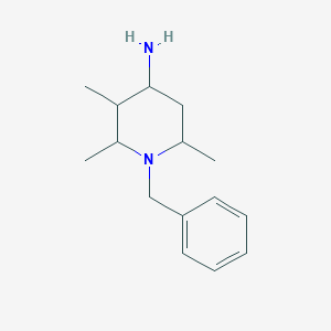 molecular formula C15H24N2 B13167965 1-Benzyl-2,3,6-trimethylpiperidin-4-amine 