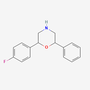 molecular formula C16H16FNO B13167978 2-(4-Fluorophenyl)-6-phenylmorpholine 