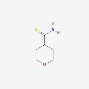 molecular formula C6H11NOS B1316799 四氢-2H-吡喃-4-甲硫酰胺 CAS No. 88571-77-1