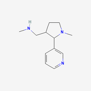 molecular formula C12H19N3 B13167992 Methyl({[1-methyl-2-(pyridin-3-yl)pyrrolidin-3-yl]methyl})amine 