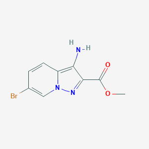 molecular formula C9H8BrN3O2 B13168005 Methyl 3-amino-6-bromopyrazolo[1,5-a]pyridine-2-carboxylate 