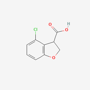 molecular formula C9H7ClO3 B13168017 4-Chloro-2,3-dihydro-1-benzofuran-3-carboxylic acid 