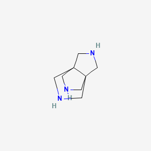 molecular formula C8H15N3 B13168019 3,7,10-Triazatricyclo[3.3.3.0,1,5]undecane 