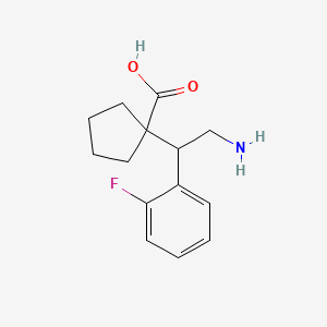 1-[2-Amino-1-(2-fluorophenyl)ethyl]cyclopentane-1-carboxylic acid