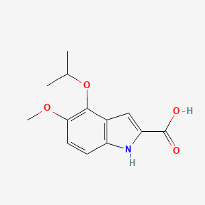 molecular formula C13H15NO4 B13168056 4-isopropoxy-5-methoxy-1H-indole-2-carboxylic acid 