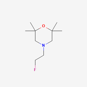 molecular formula C10H20FNO B13168127 4-(2-Fluoroethyl)-2,2,6,6-tetramethylmorpholine 