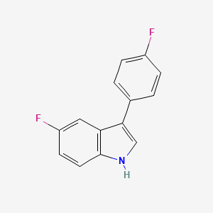 molecular formula C14H9F2N B13168192 5-fluoro-3-(4-fluorophenyl)-1H-indole 