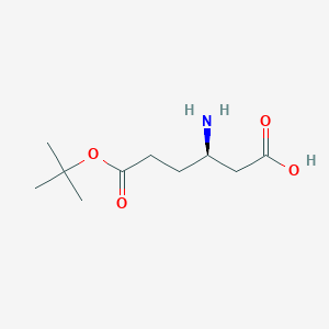 molecular formula C10H19NO4 B13168207 (R)-3-Amino-6-(tert-butoxy)-6-oxohexanoic acid 