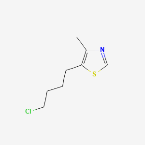 molecular formula C8H12ClNS B13168235 5-(4-Chlorobutyl)-4-methyl-1,3-thiazole CAS No. 10014-55-8