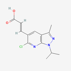 3-(6-chloro-1-isopropyl-3-methyl-1H-pyrazolo[3,4-b]pyridin-5-yl)acrylic acid