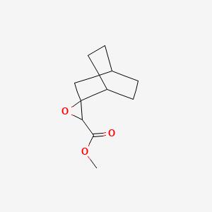 molecular formula C11H16O3 B13168279 Methyl spiro[bicyclo[2.2.2]octane-2,2'-oxirane]-3'-carboxylate 