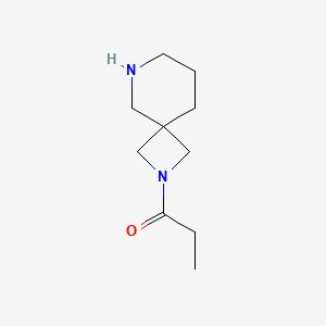 molecular formula C10H18N2O B13168286 1-{2,6-Diazaspiro[3.5]nonan-2-yl}propan-1-one 