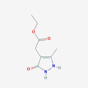 Ethyl 2-(5-methyl-3-oxo-2,3-dihydro-1H-pyrazol-4-yl)acetate