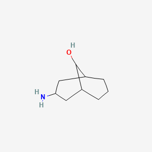 molecular formula C9H17NO B13168311 3-Aminobicyclo[3.3.1]nonan-9-ol 