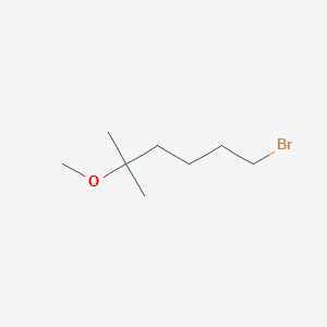 molecular formula C8H17BrO B13168317 1-Bromo-5-methoxy-5-methylhexane 