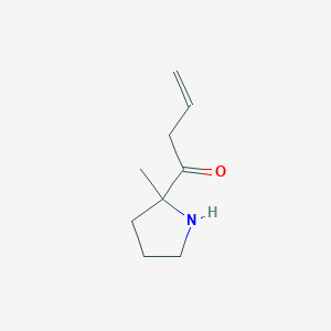 molecular formula C9H15NO B13168329 1-(2-Methylpyrrolidin-2-yl)but-3-en-1-one 