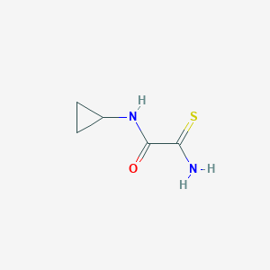 molecular formula C5H8N2OS B13168360 2-amino-N-cyclopropyl-2-thioxoacetamide 